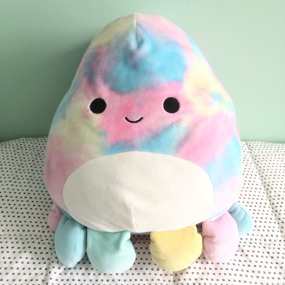 Adorable Squishmallow Opal 12” Octopus Backpack - Pastel Tie-Dye